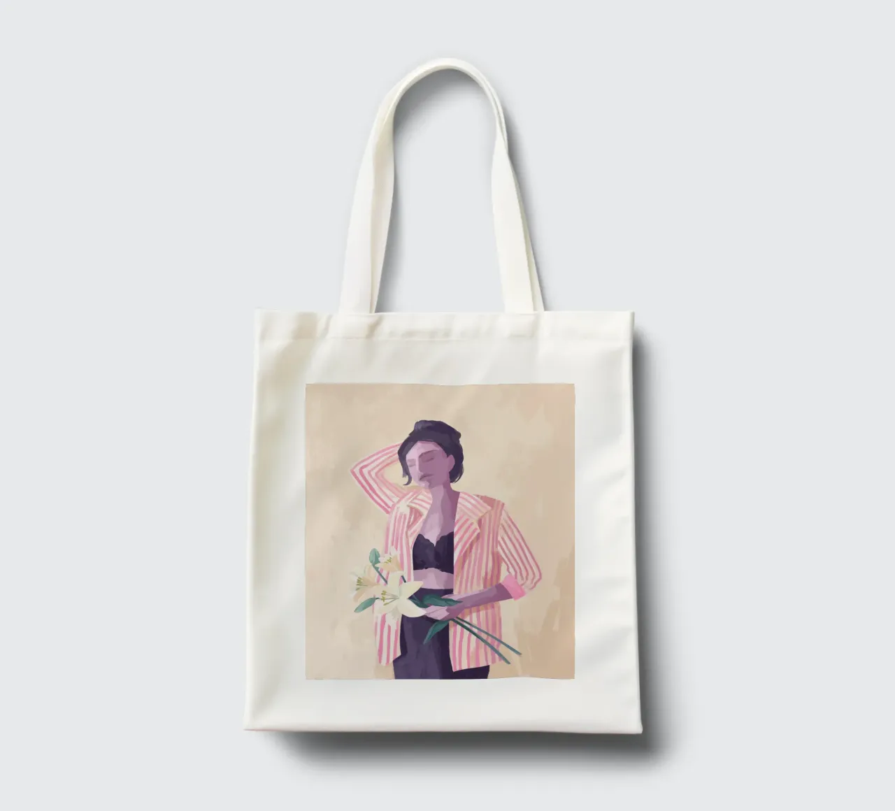Lilly in a Jacket borsa in juta da Goed Blauw