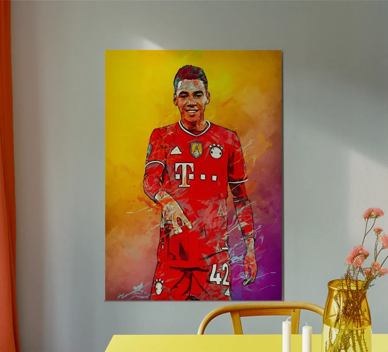 Jamal Musiala poster con telaio in legno da tenten