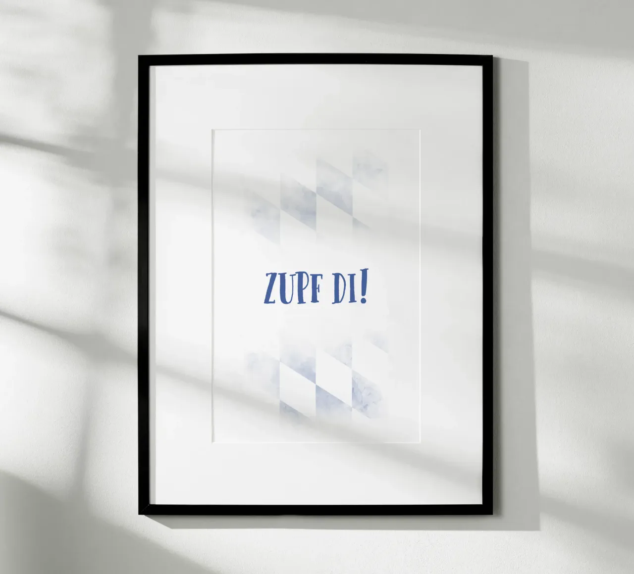 TYPISCH BAYERN Zupf di poster con telaio in alluminio da Melanie Viola