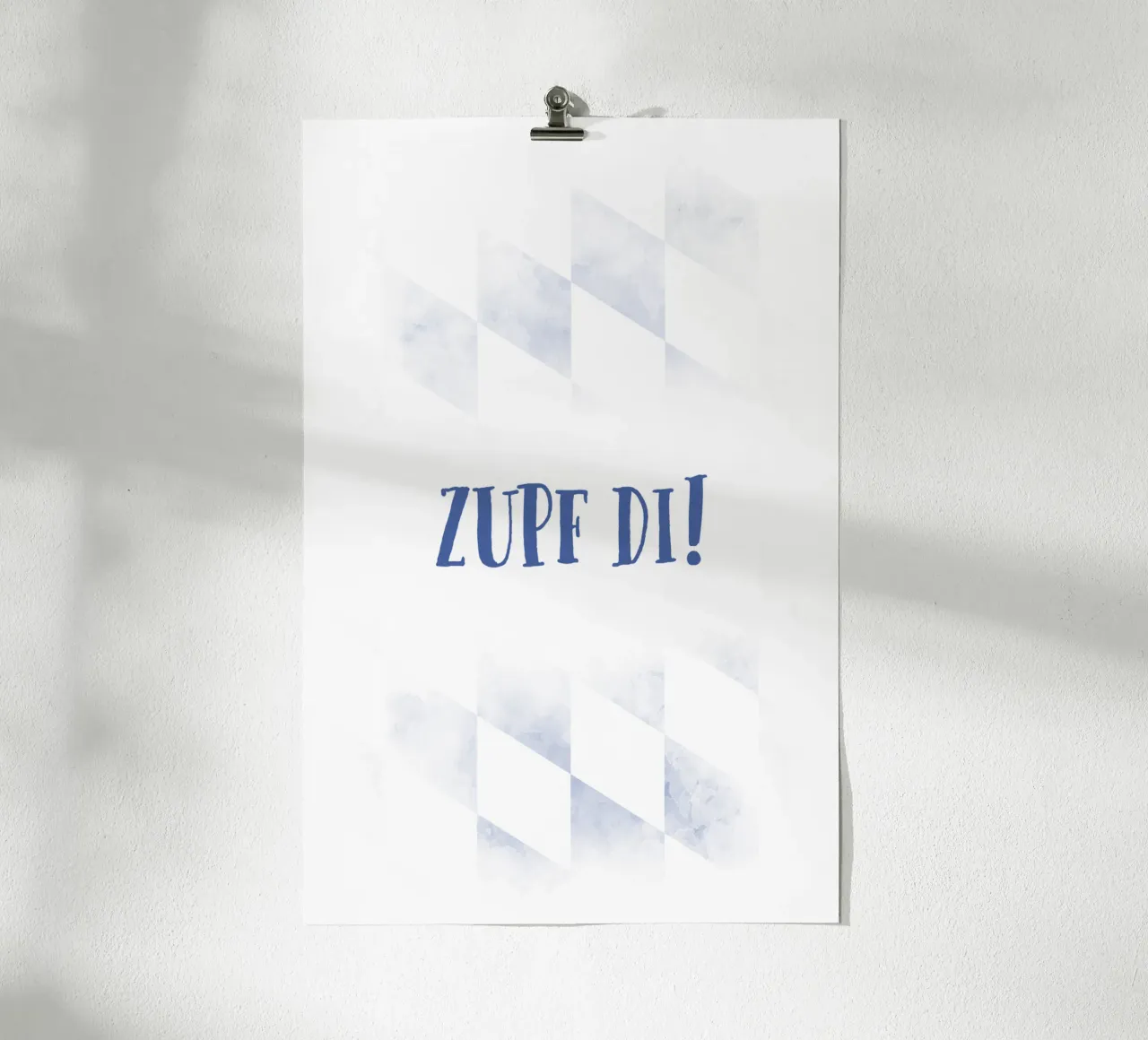 TYPISCH BAYERN Zupf di poster con telaio in alluminio da Melanie Viola