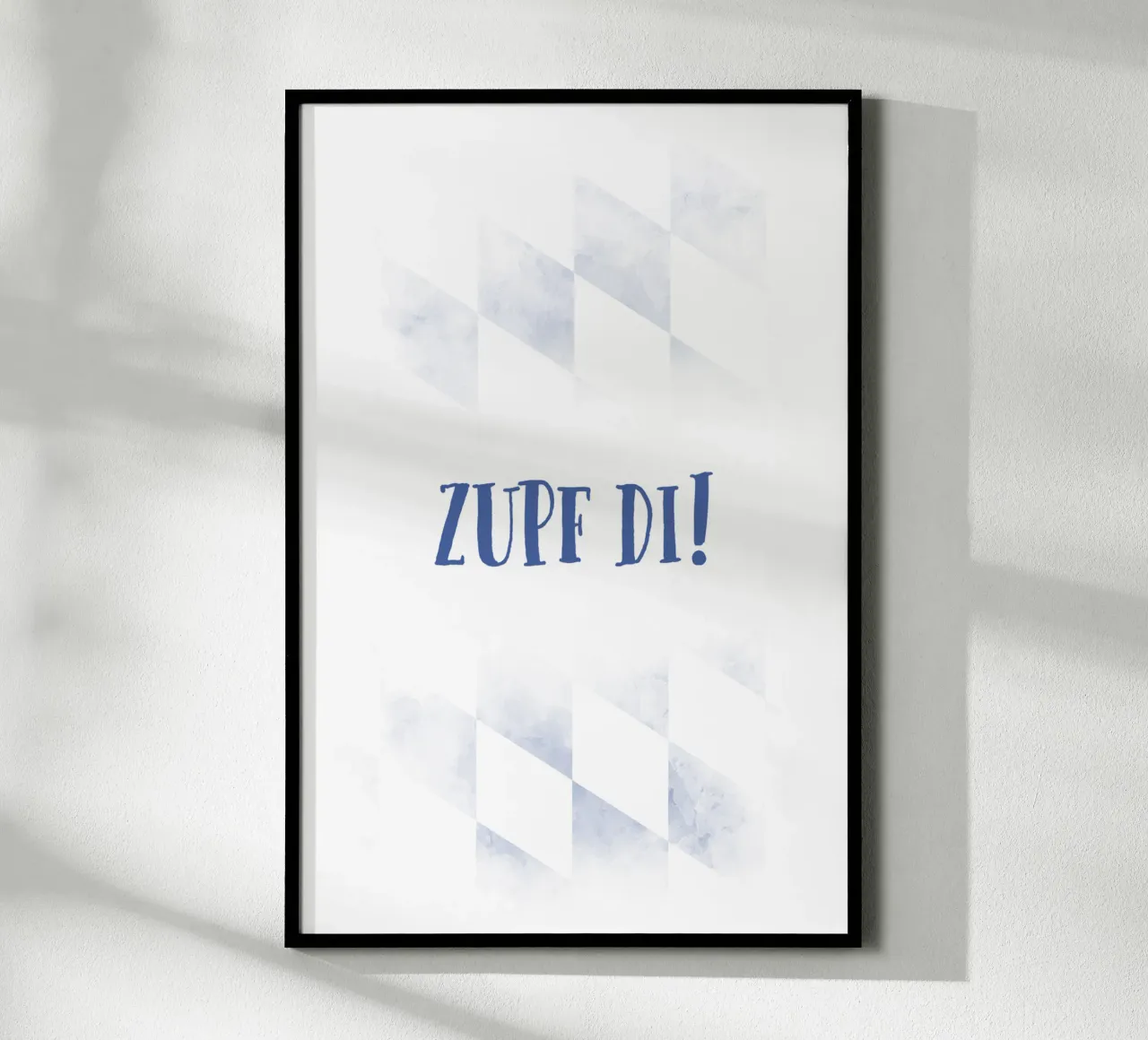 TYPISCH BAYERN Zupf di poster con telaio in alluminio da Melanie Viola