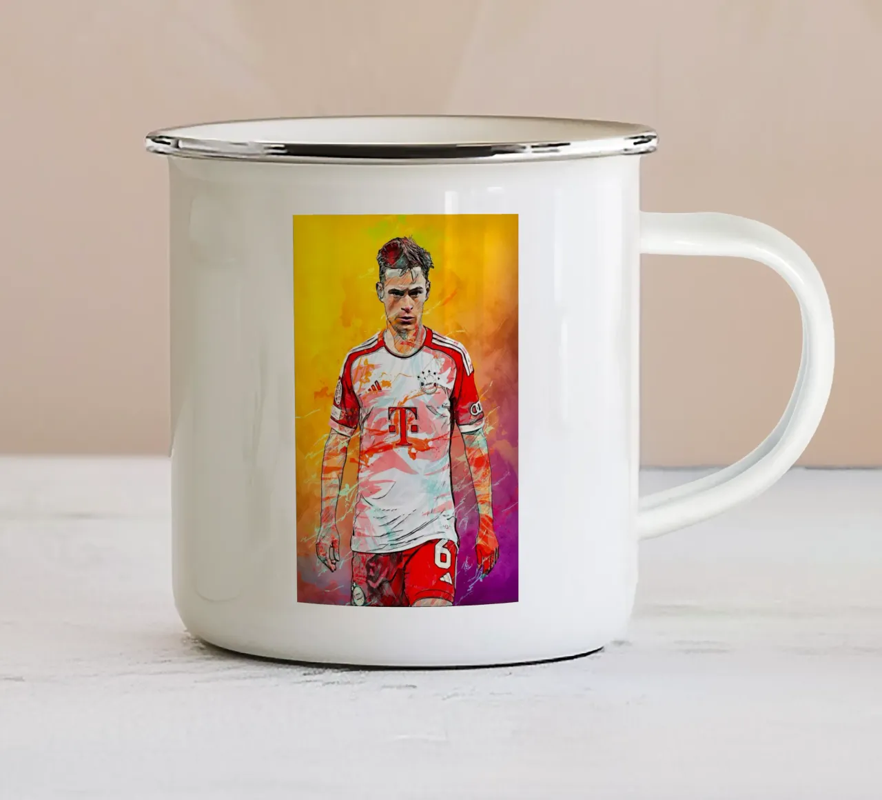 Joshua Kimmich Emaille Tasse von tenten