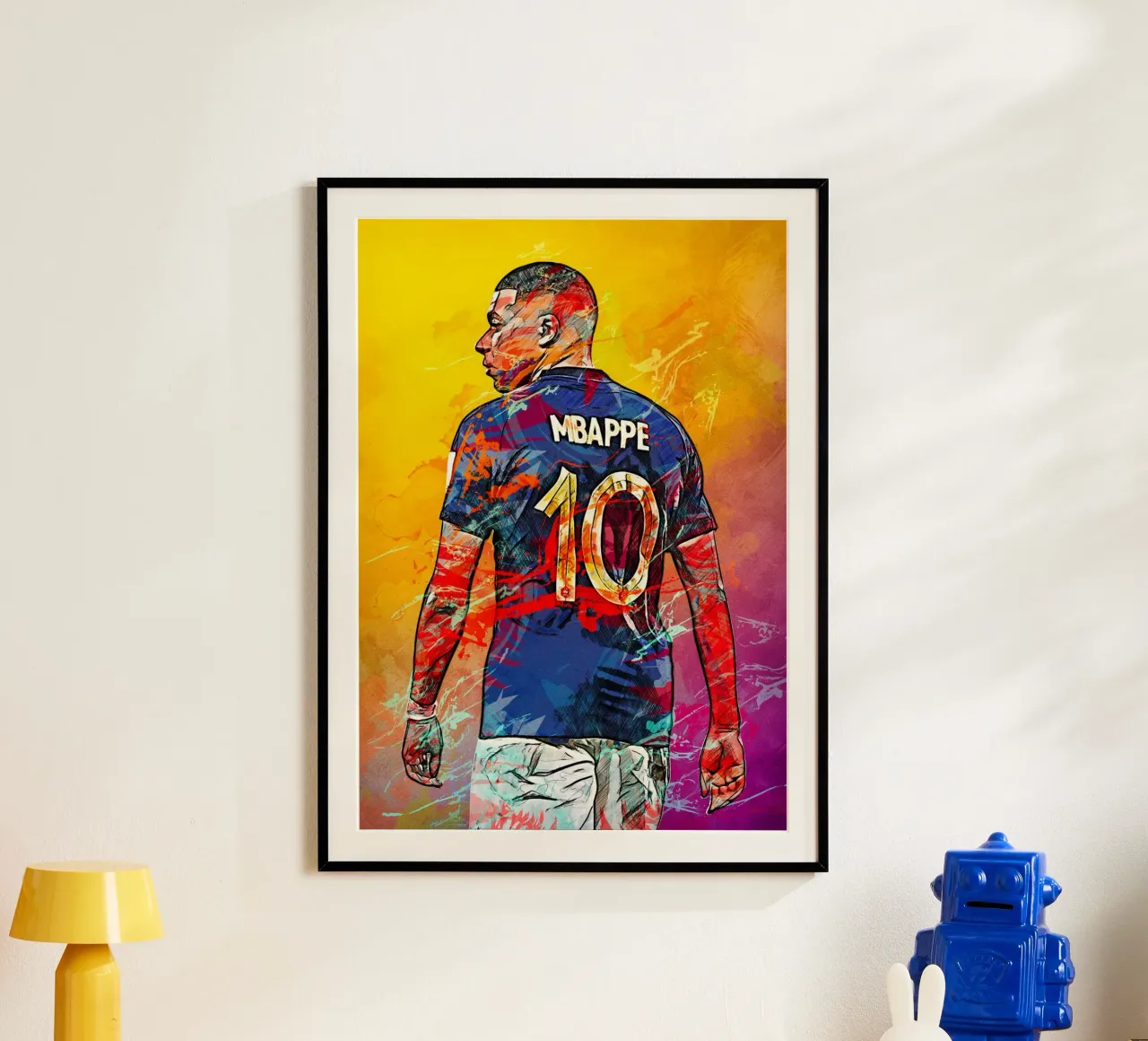 Kylian Mbappé France 1 poster con telaio in plastica da tenten