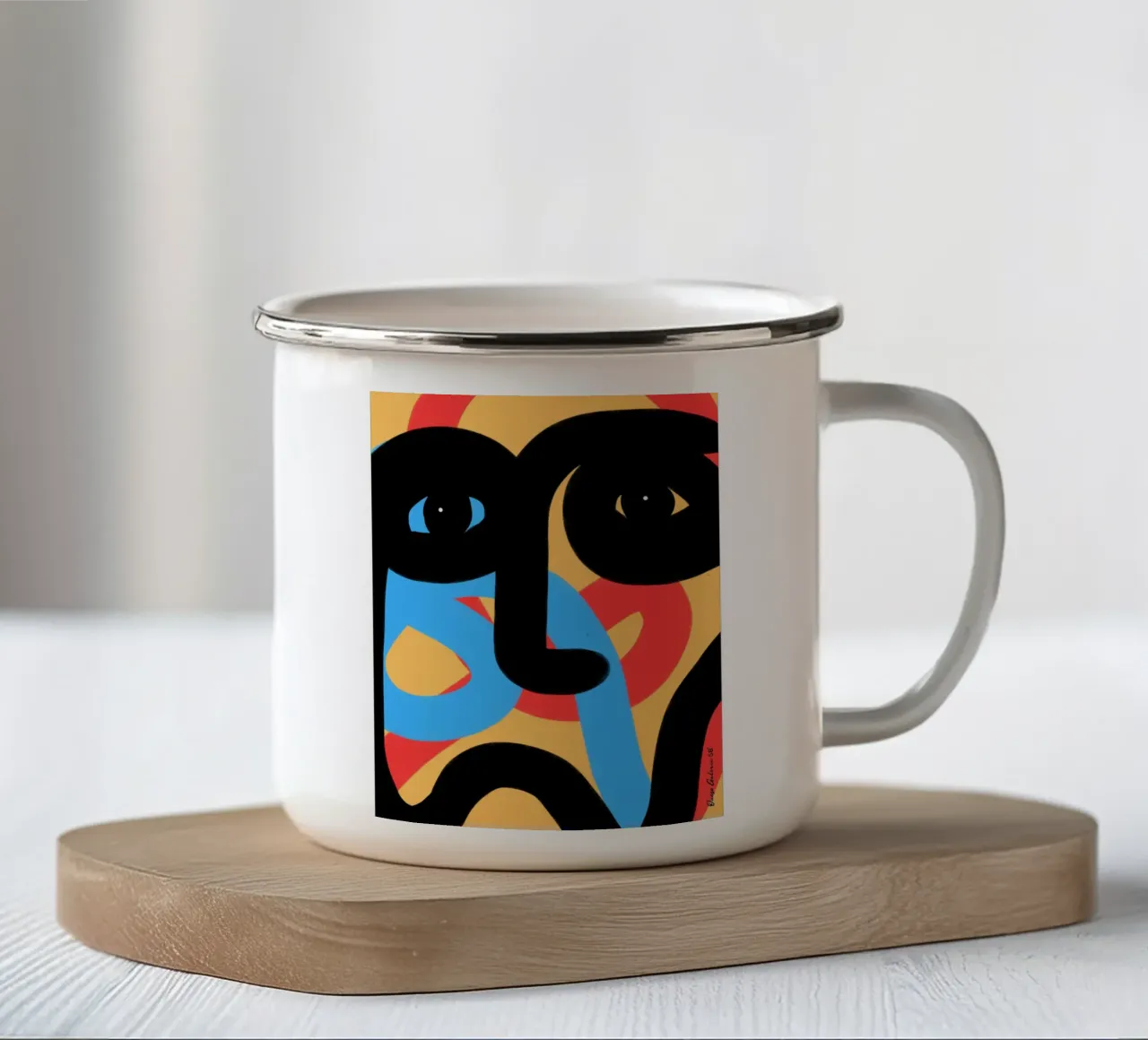 Silent Petals tazza in smalto da Mike Leymi