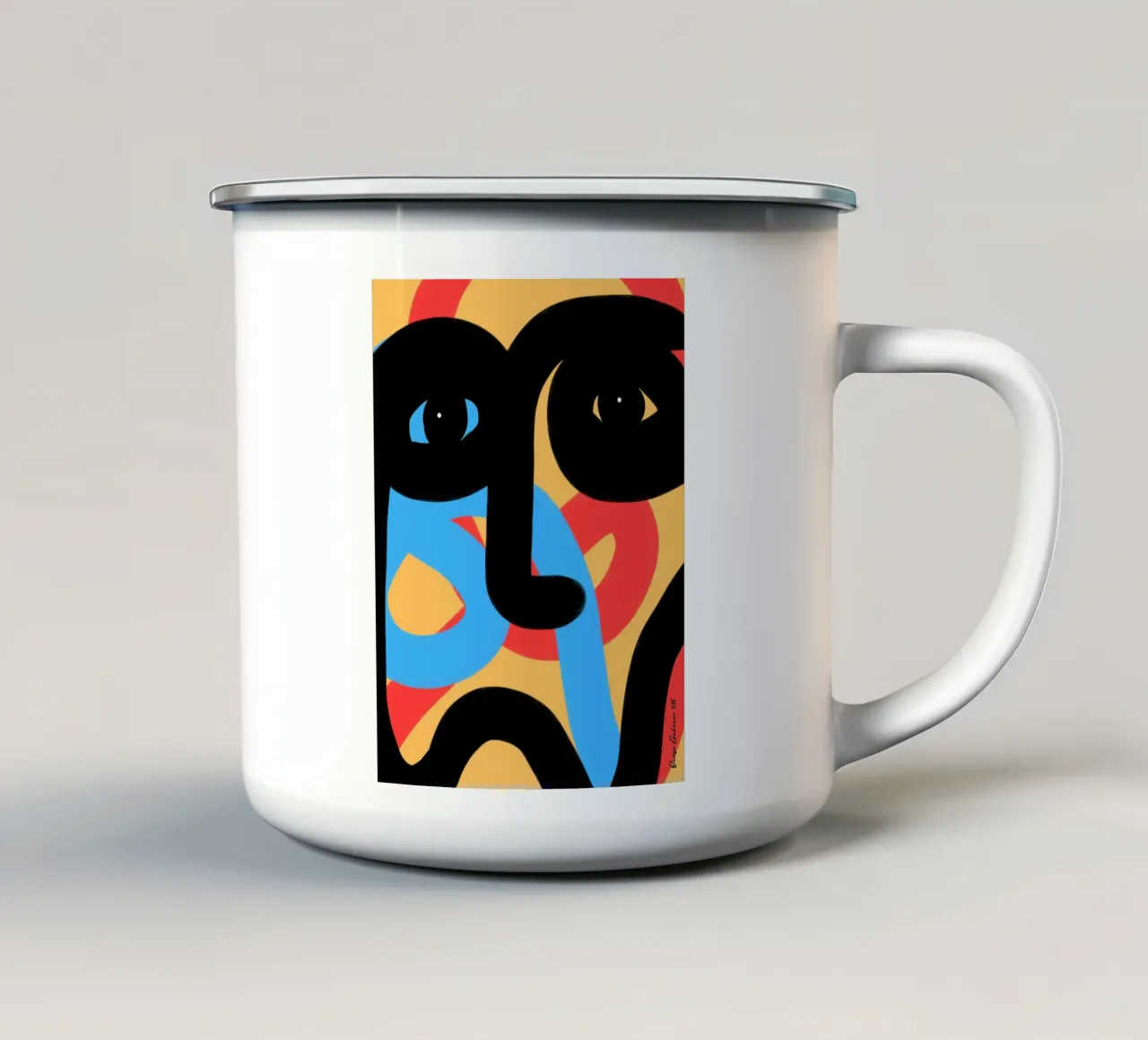 Silent Petals tazza in smalto da Mike Leymi