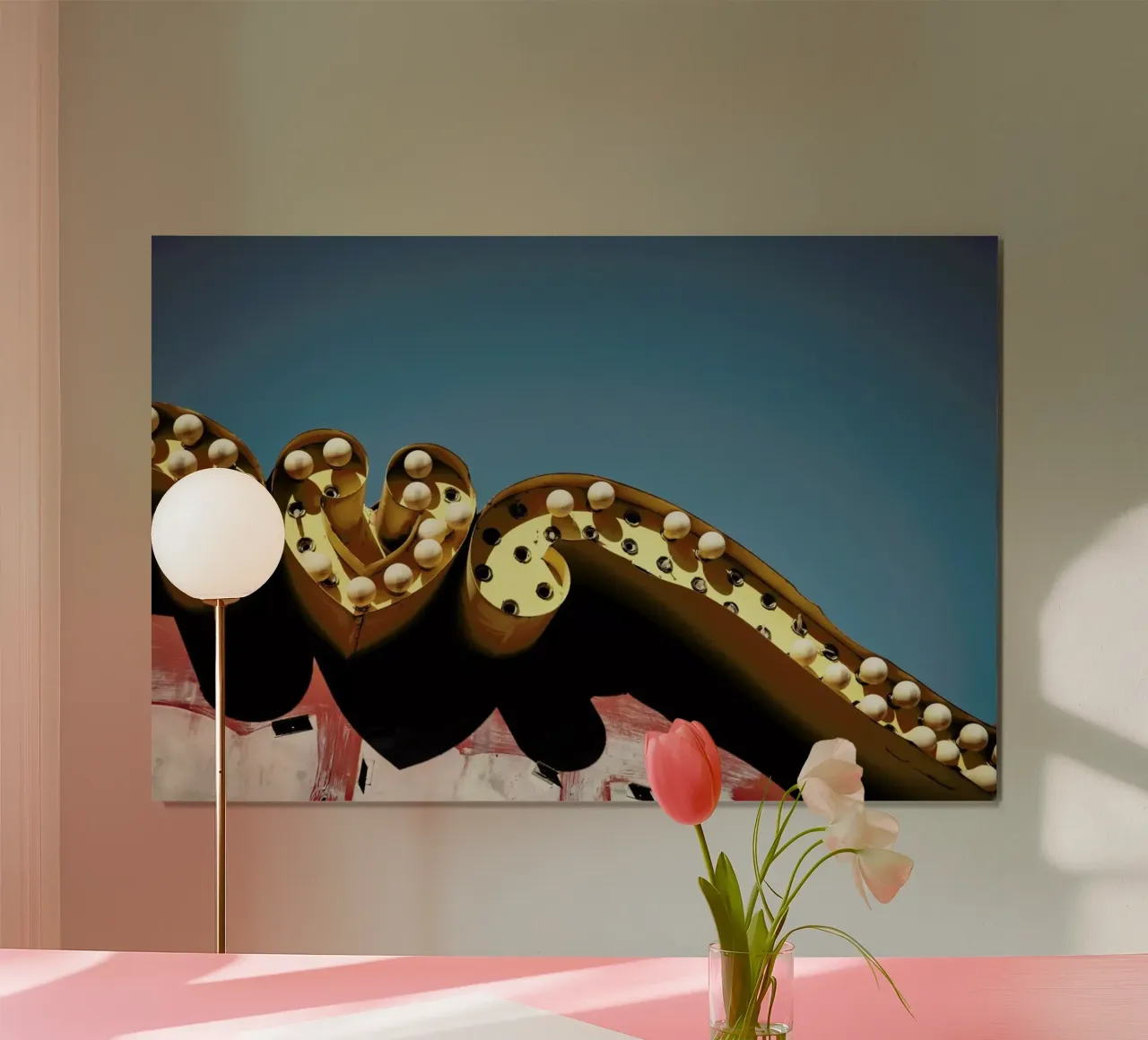 Vegas poster con telaio in plastica da Flo Klein