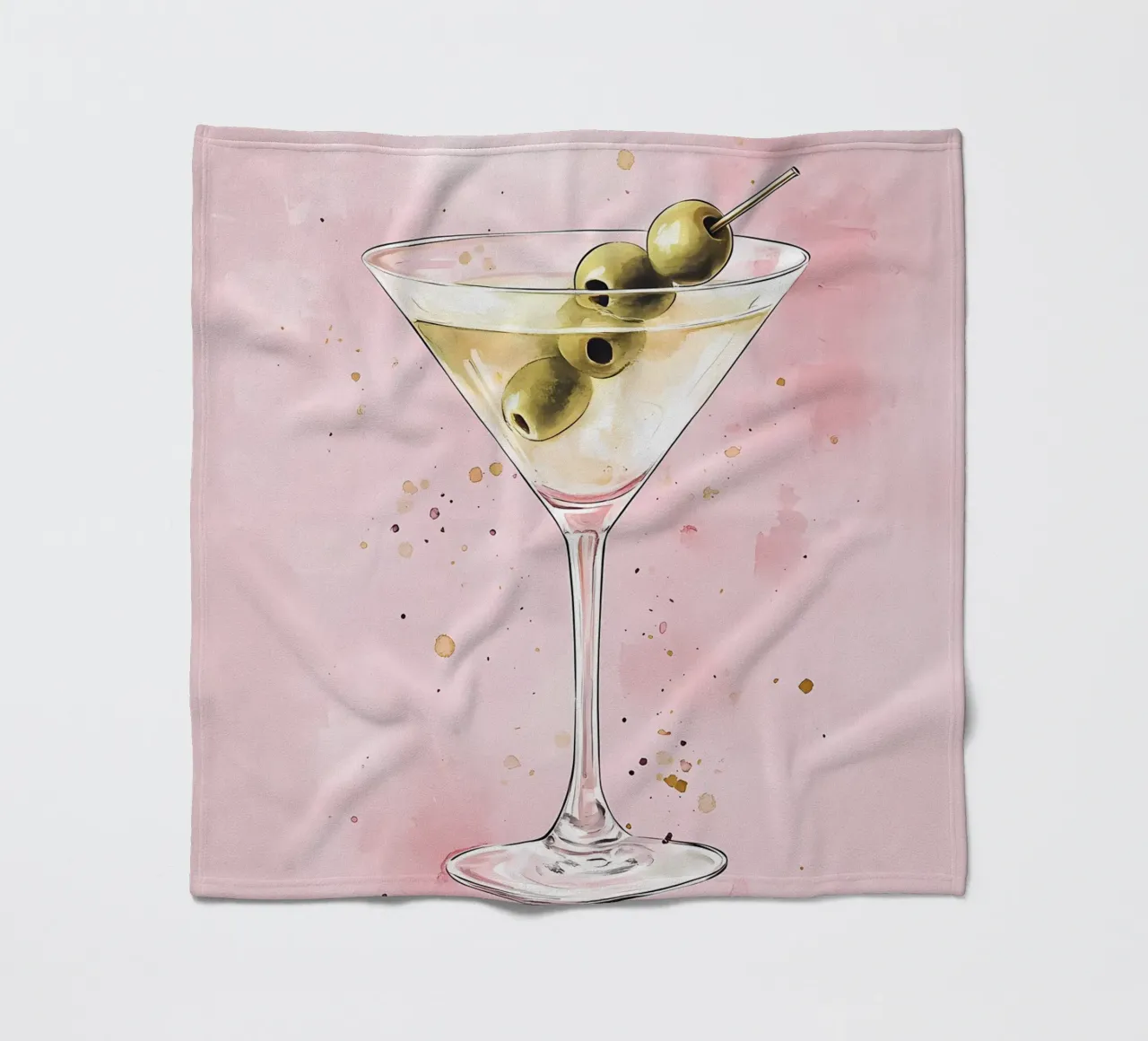Martini fleece blanket by IamHomeStudio