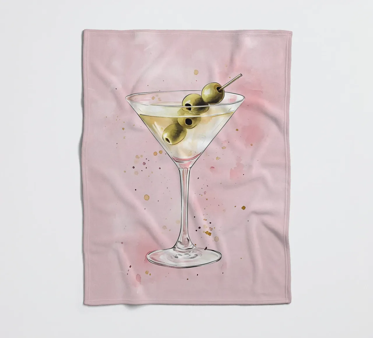 Martini fleece blanket by IamHomeStudio