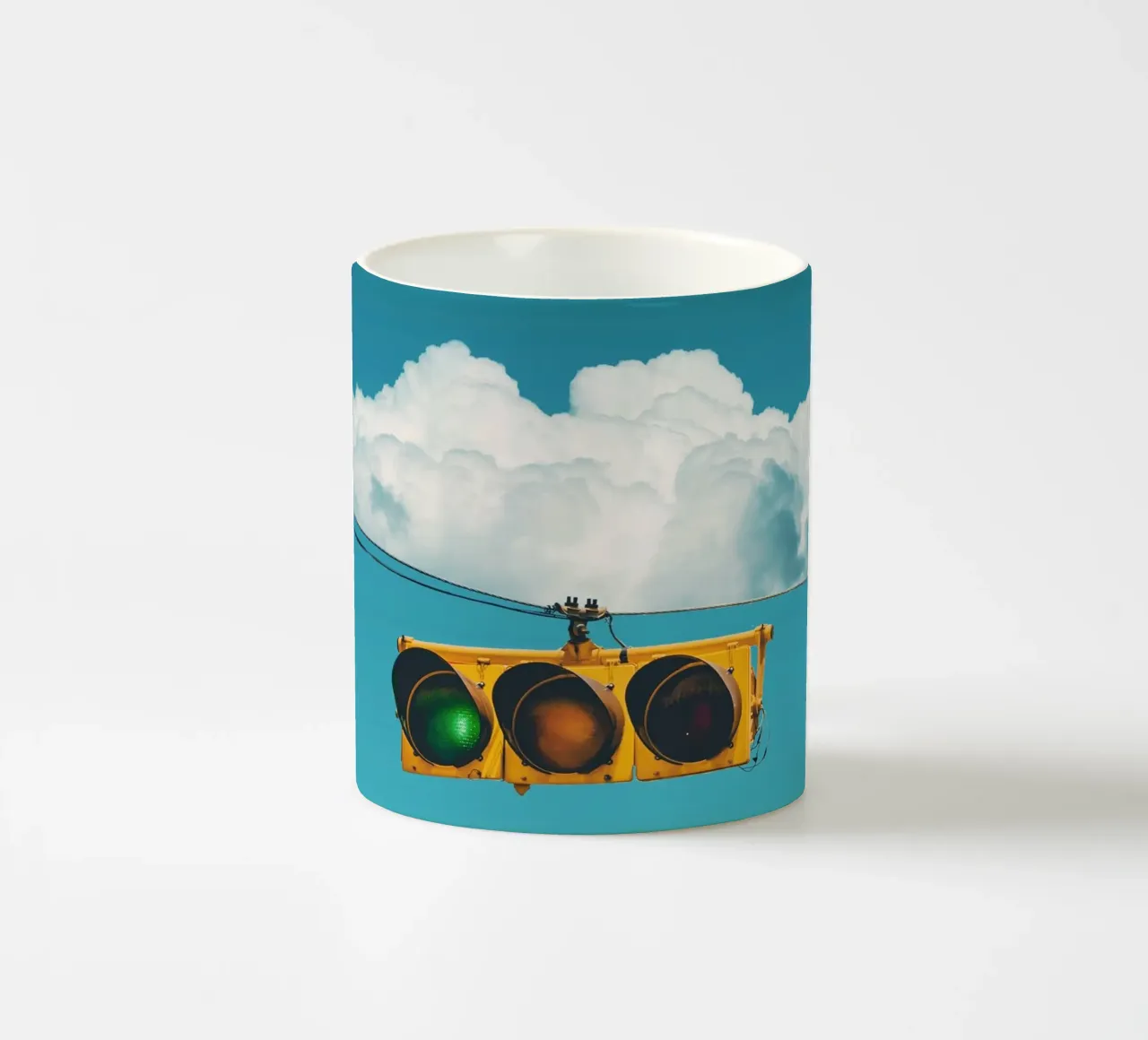 Semaforo e nuvole tazza in ceramica da arizrab