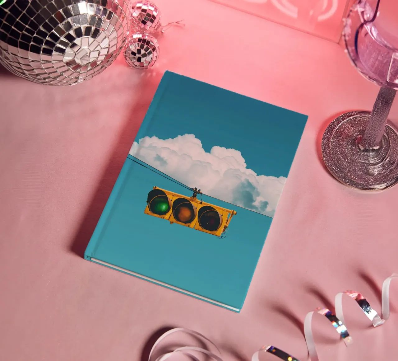 Traffic Light And Clouds notebook by arizrab