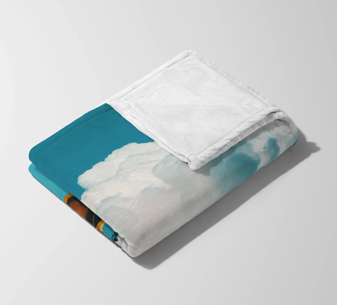 Traffic Light And Clouds fleece blanket by arizrab