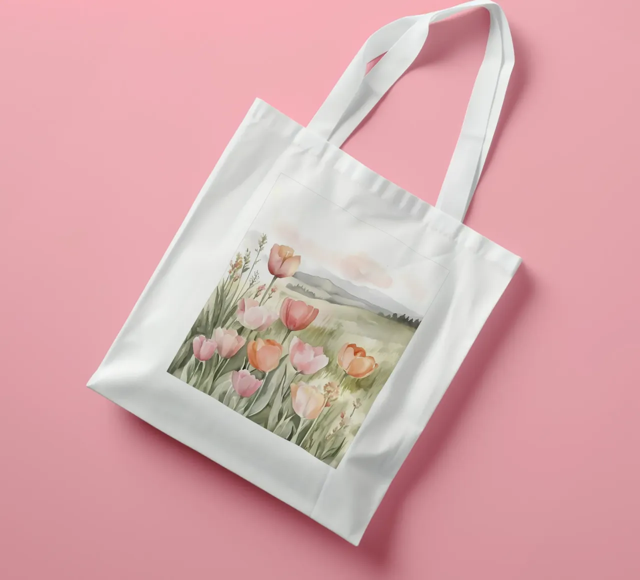 Tulips tote bag by IamHomeStudio