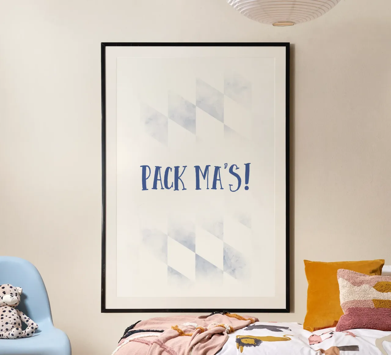 Typisch Bayern PACK MA'S poster con telaio in legno da Melanie Viola