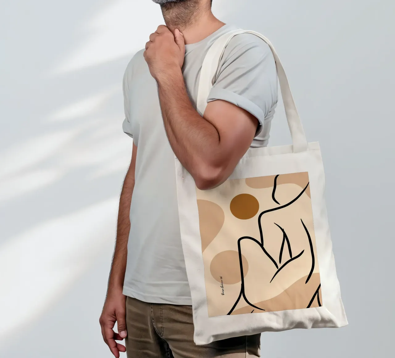 Delicate Fade borsa in juta da Mike Leymi