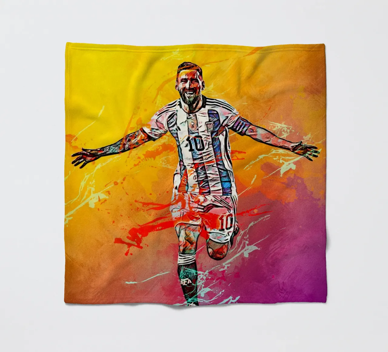 Lionel Messi Argentina 3 coperta in pile da tenten