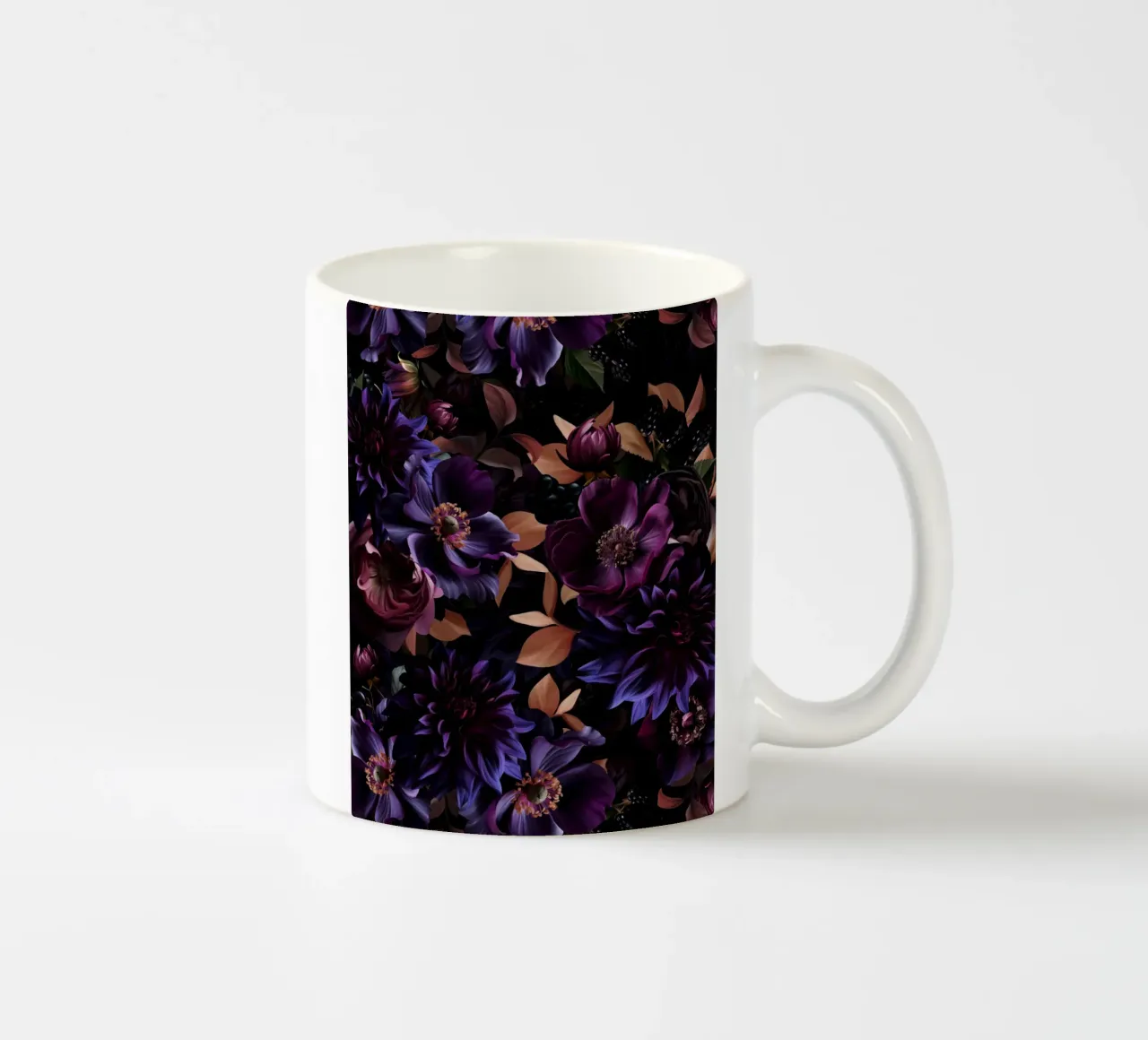 Giardino Barocco Viola Mistico di Mezzanotte tazza in ceramica da Flower Garden - Uta Naumann