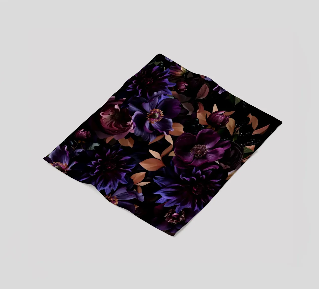 Giardino Barocco Viola Mistico di Mezzanotte coperta in pile da Flower Garden - Uta Naumann