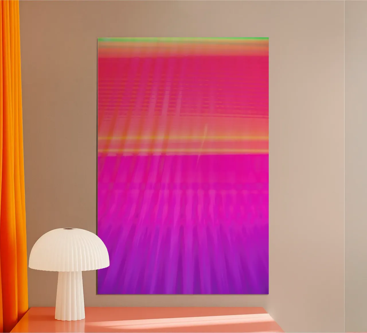 Pink Light poster con telaio in alluminio da Flo Klein
