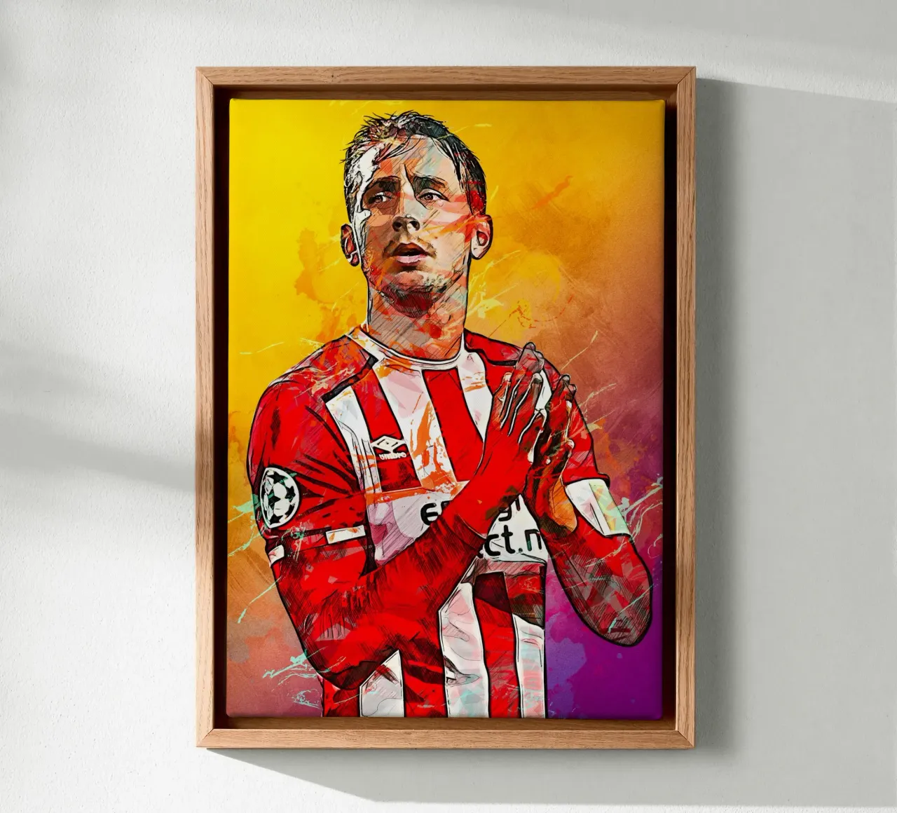 Luuk de Jong canvas met Baklijst van tenten