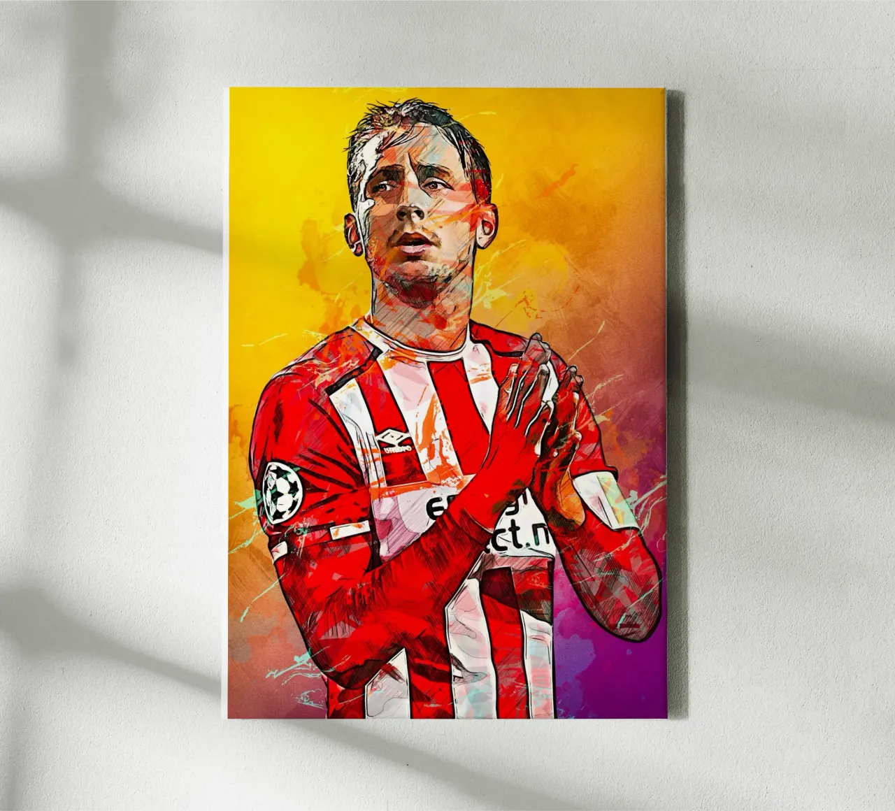 Luuk de Jong canvas met Baklijst van tenten