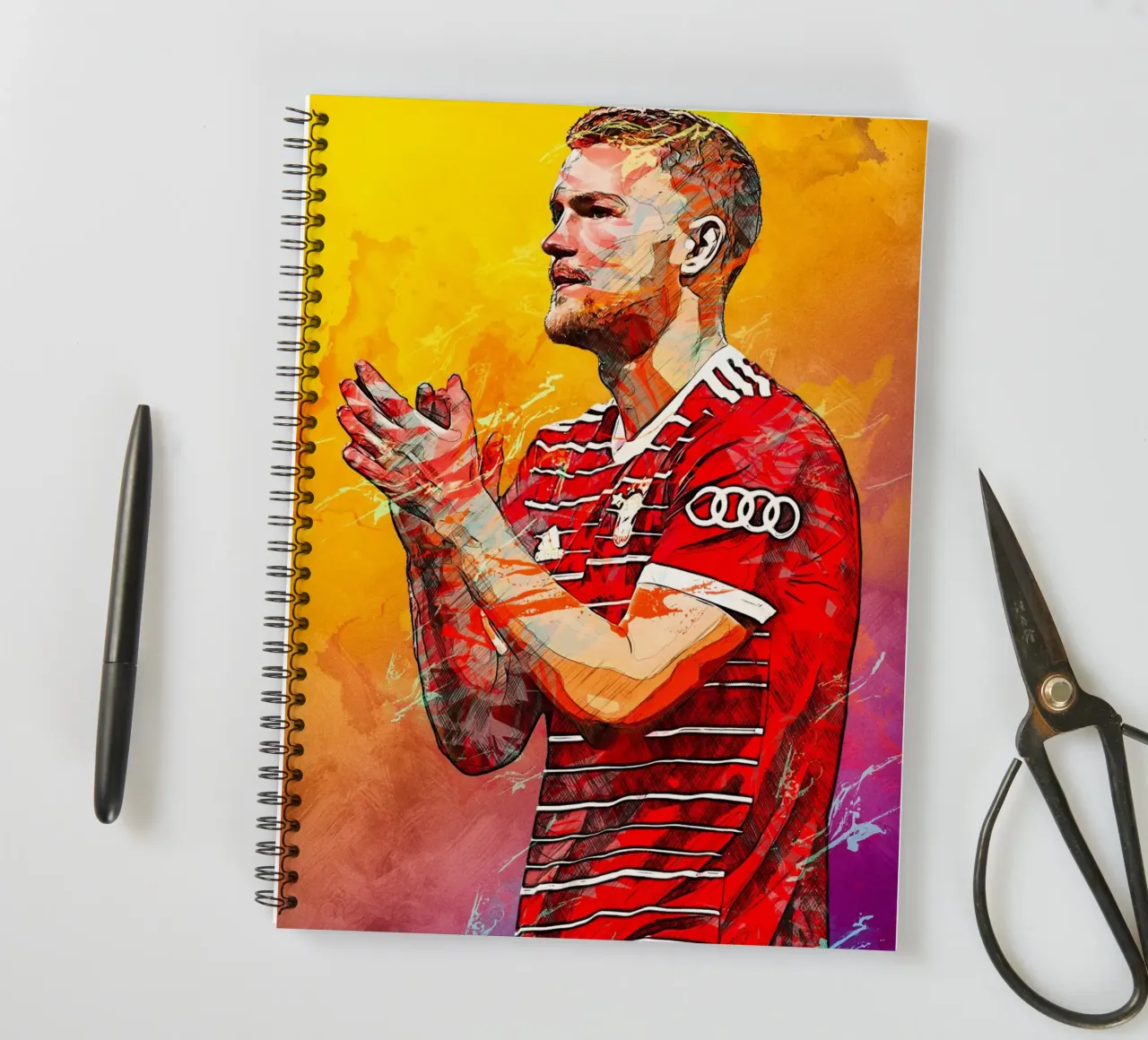 Matthijs de Ligt spiral notebook by tenten