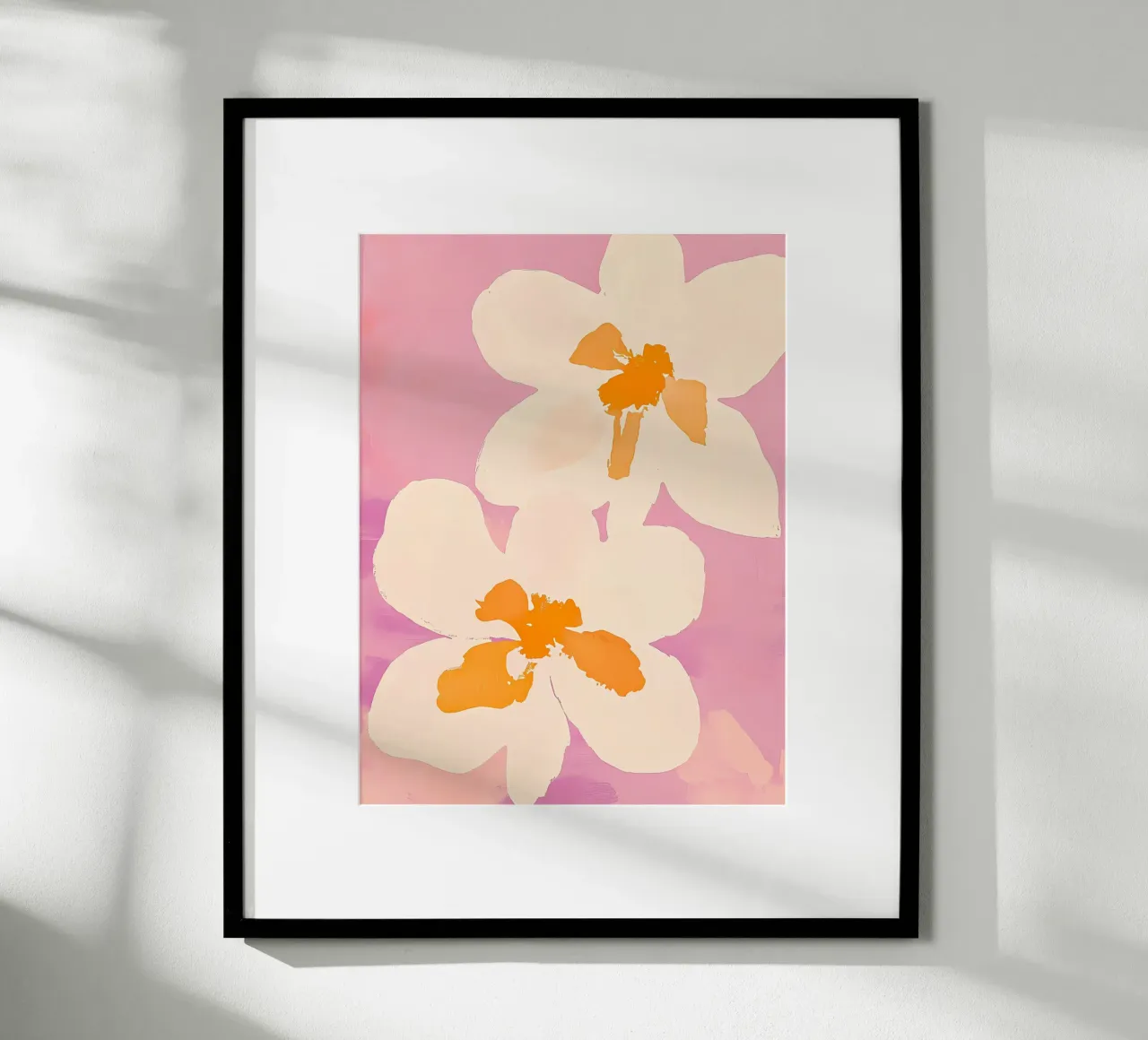 Fiori delicati poster con telaio in alluminio da IamHomeStudio