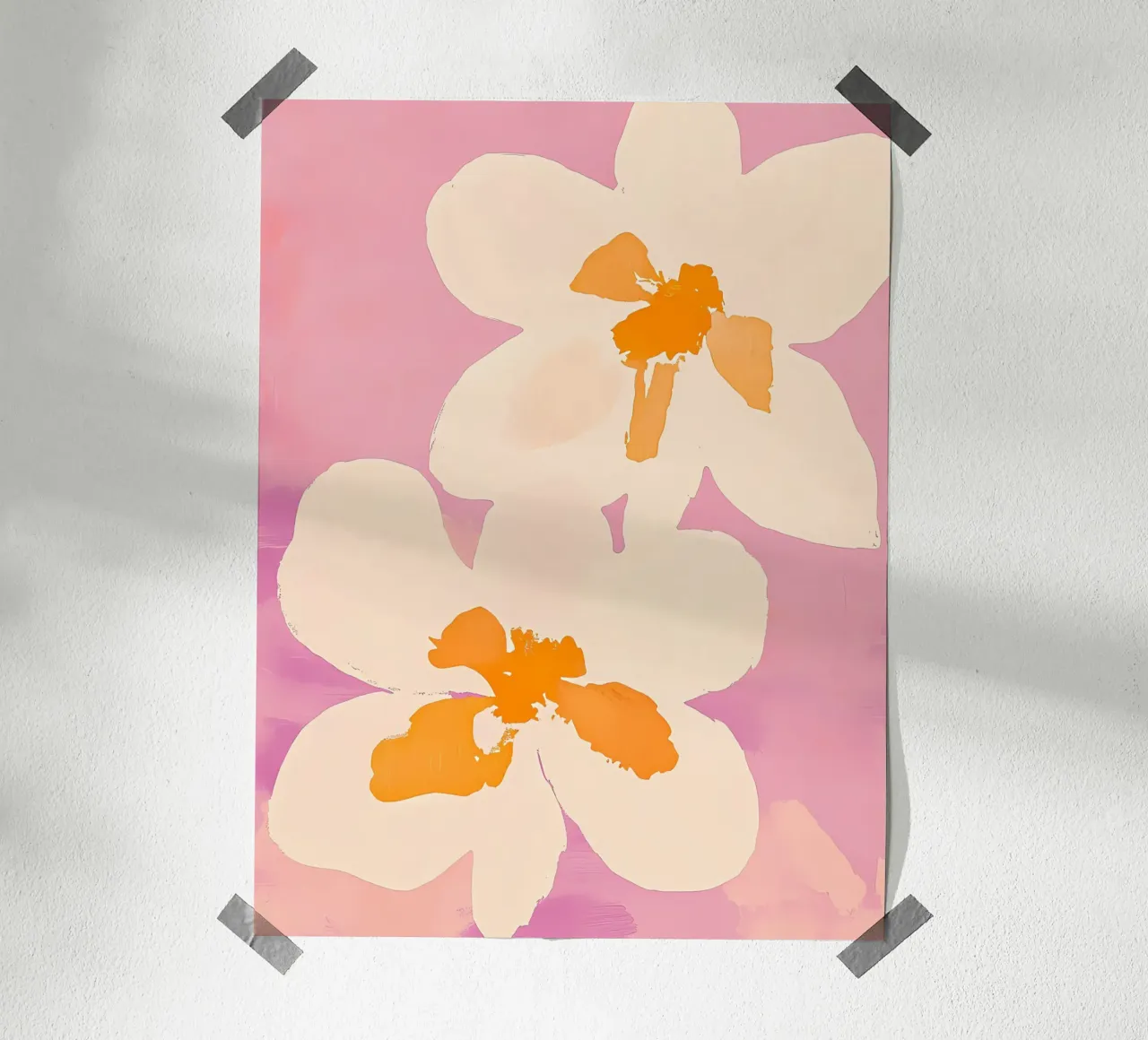 Fiori delicati poster con telaio in alluminio da IamHomeStudio