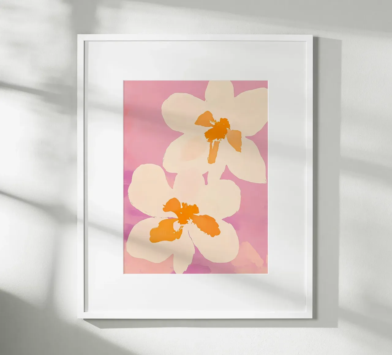 Fiori delicati poster con telaio in alluminio da IamHomeStudio
