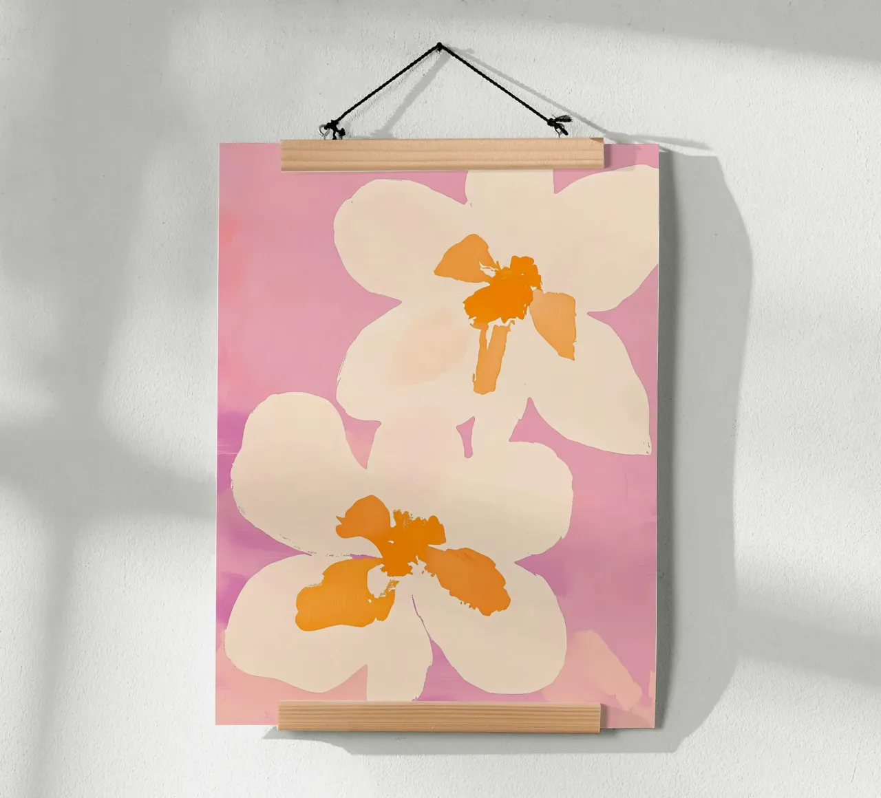 Fiori delicati poster con telaio in alluminio da IamHomeStudio