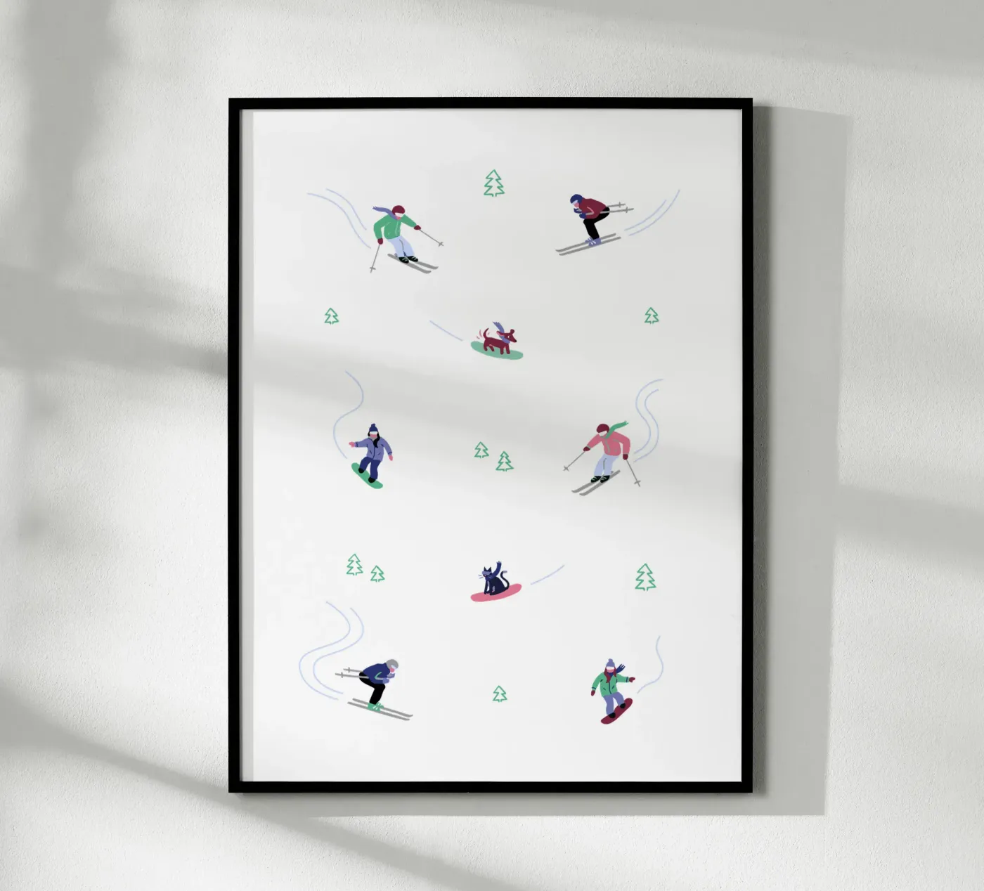 Avventura sugli sci poster da Schuhmann Design