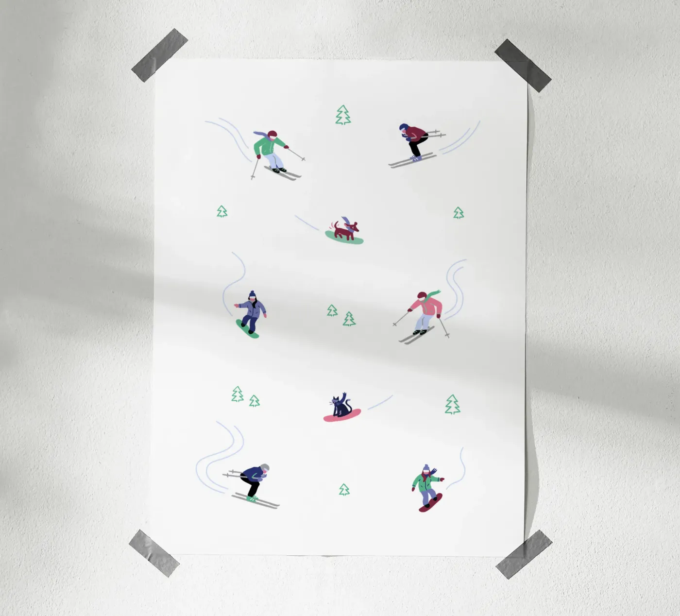 Avventura sugli sci poster da Schuhmann Design