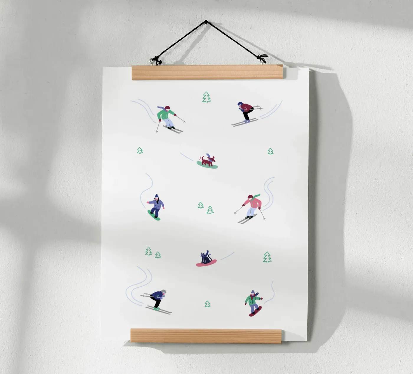 Avventura sugli sci poster da Schuhmann Design