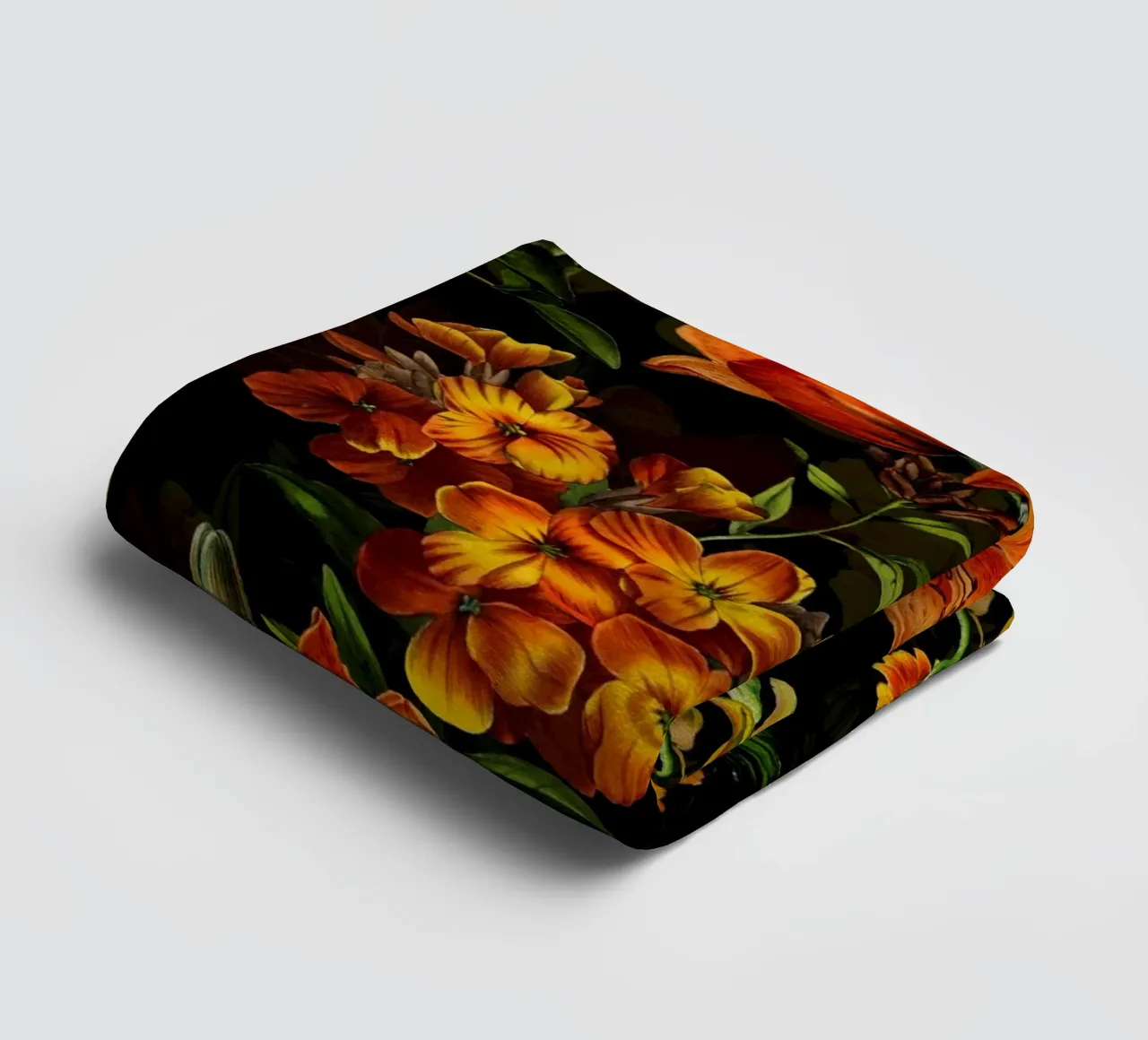 Fleurs sauvages jaune baroque Jardin de minuit mystique serviette de bain de Flower Garden - Uta Naumann
