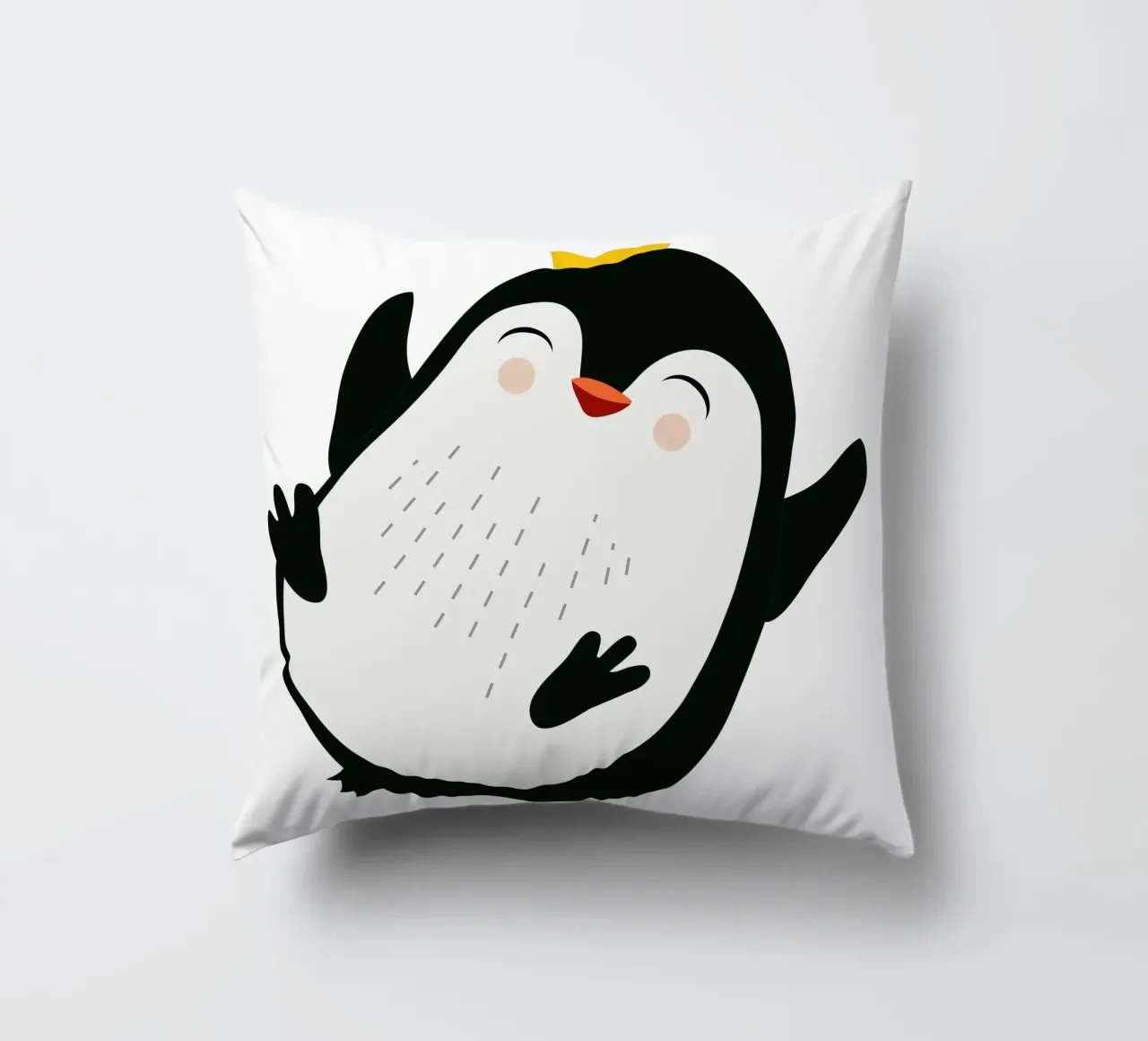 Allegro pinguino con corona d'oro cuscino da namosh