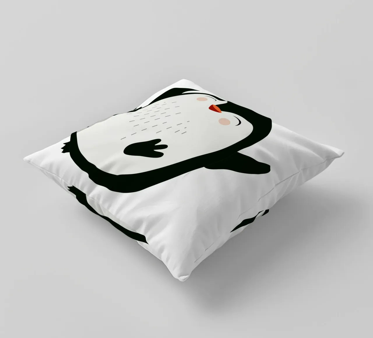 Allegro pinguino con corona d'oro cuscino da namosh