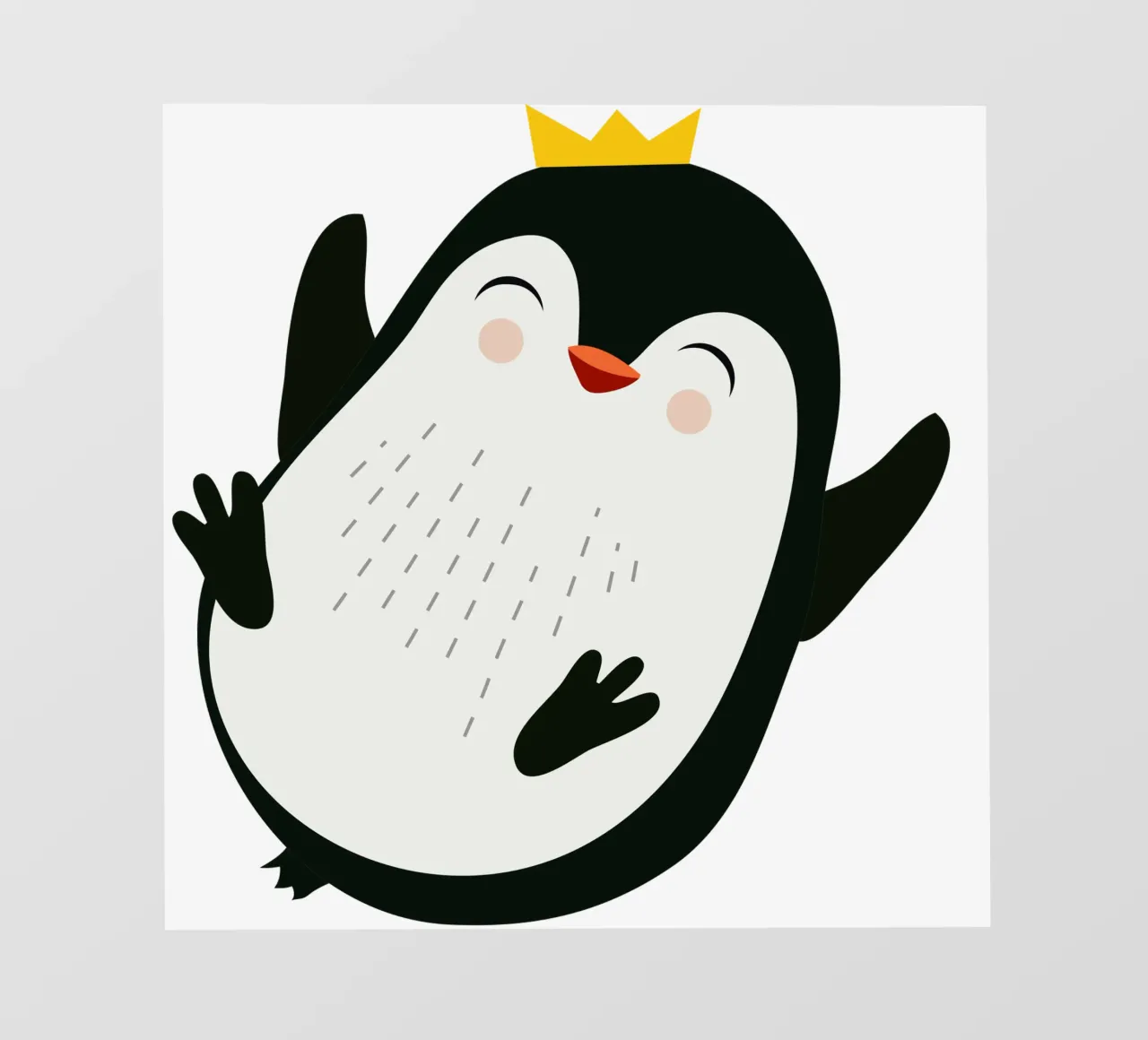 Allegro pinguino con corona d'oro pellicola backlit da namosh