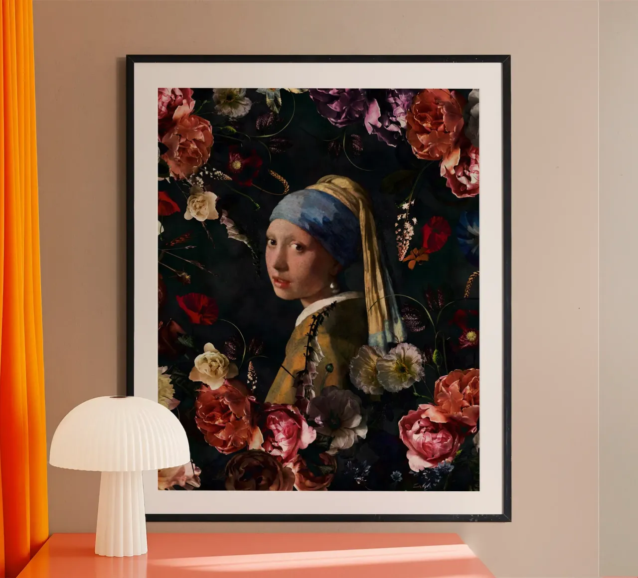 La ragazza con l'orecchino di perla e i fiori poster da Flower Garden - Uta Naumann