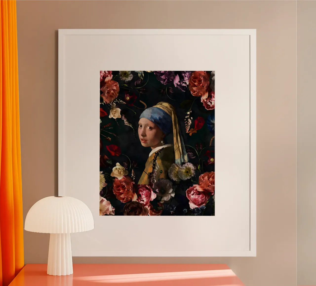 La ragazza con l'orecchino di perla e i fiori poster da Flower Garden - Uta Naumann