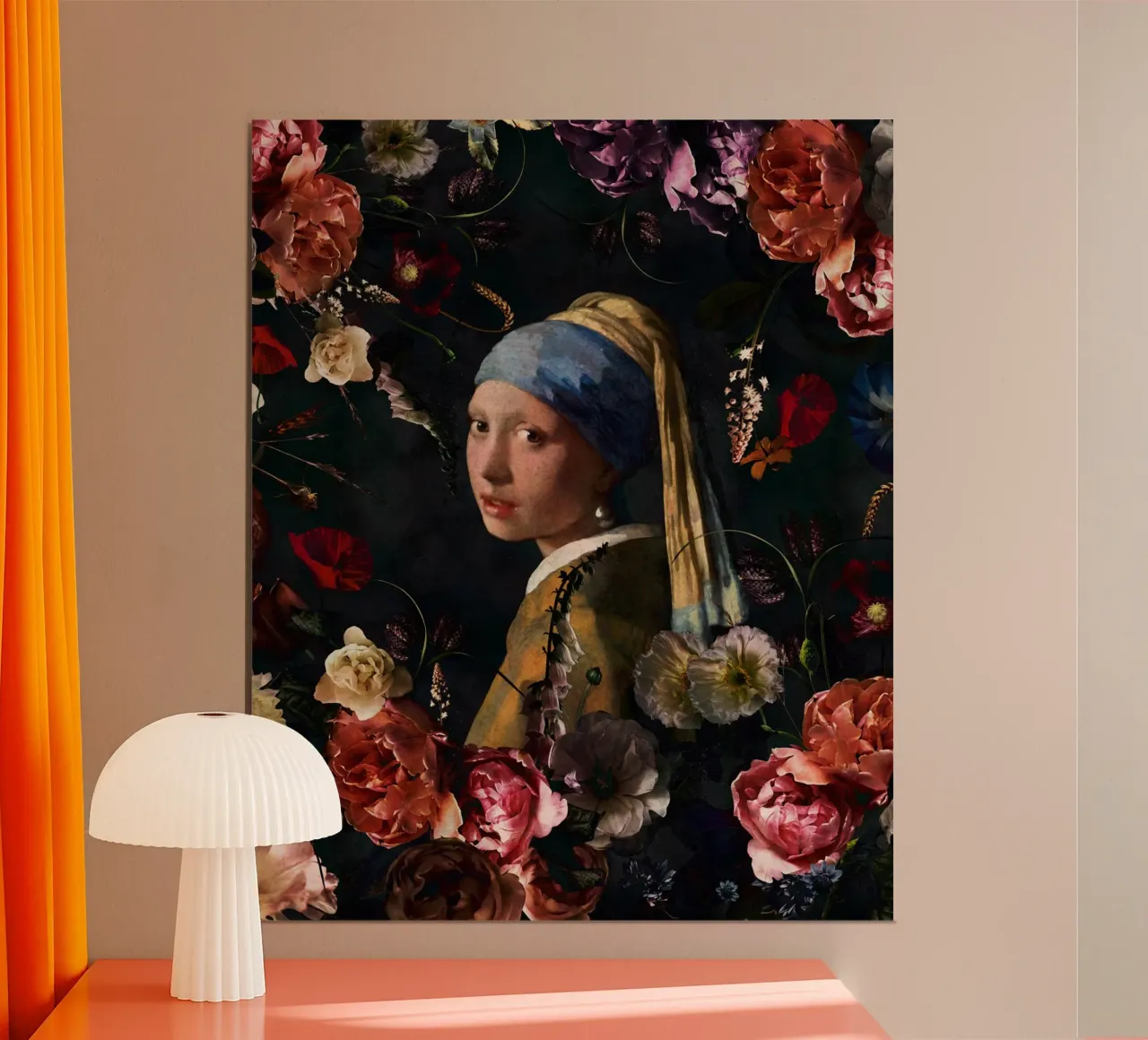 La ragazza con l'orecchino di perla e i fiori poster da Flower Garden - Uta Naumann