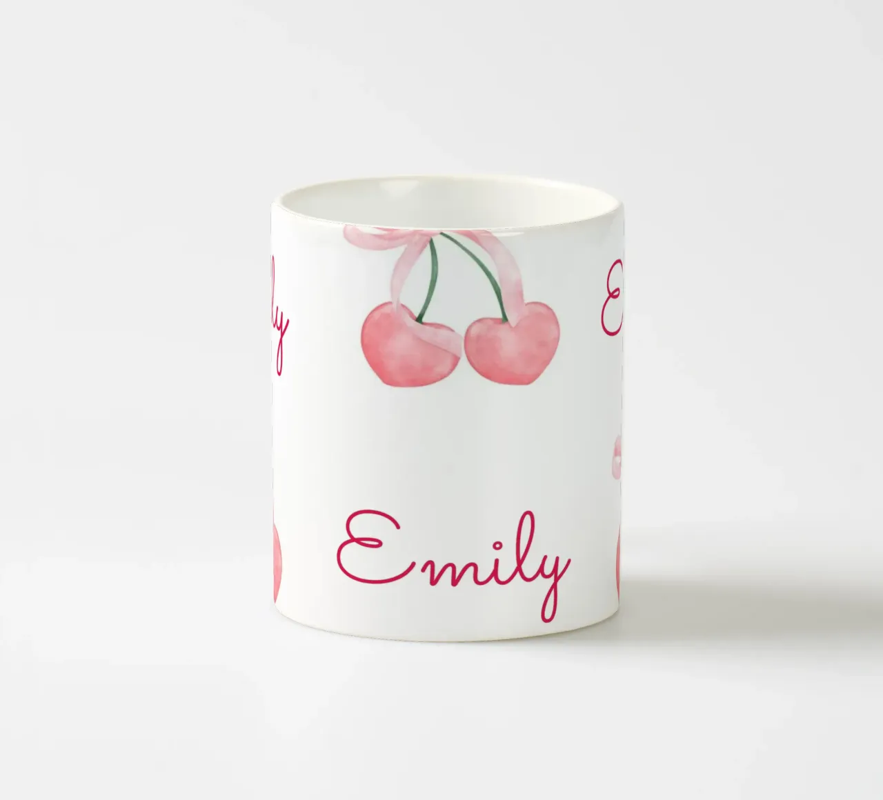 Ciliegia rosa con fiocchi tazza in ceramica da IamHomeStudio