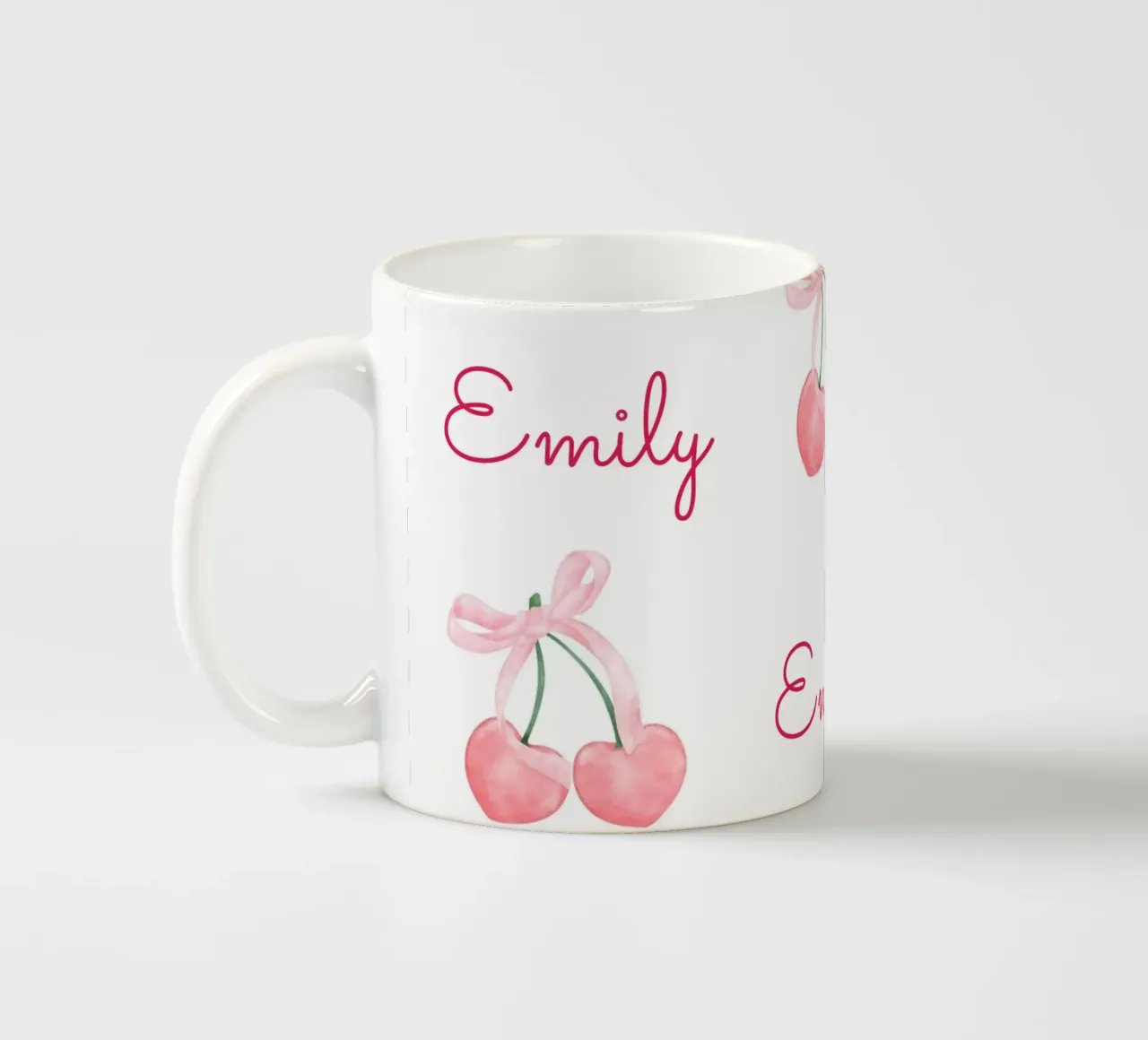Ciliegia rosa con fiocchi tazza in ceramica da IamHomeStudio