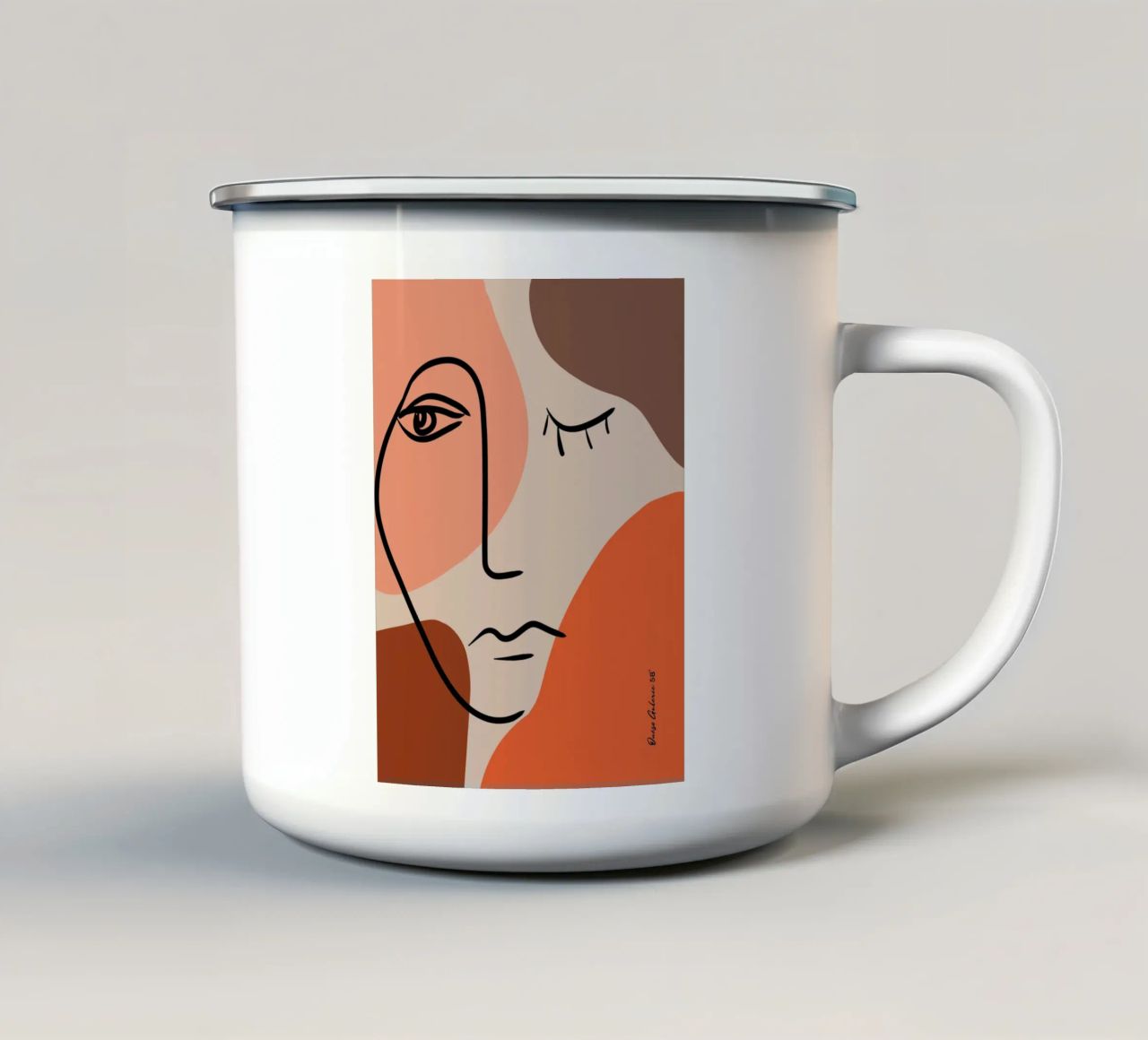 Whispering Waves tazza in smalto da Mike Leymi