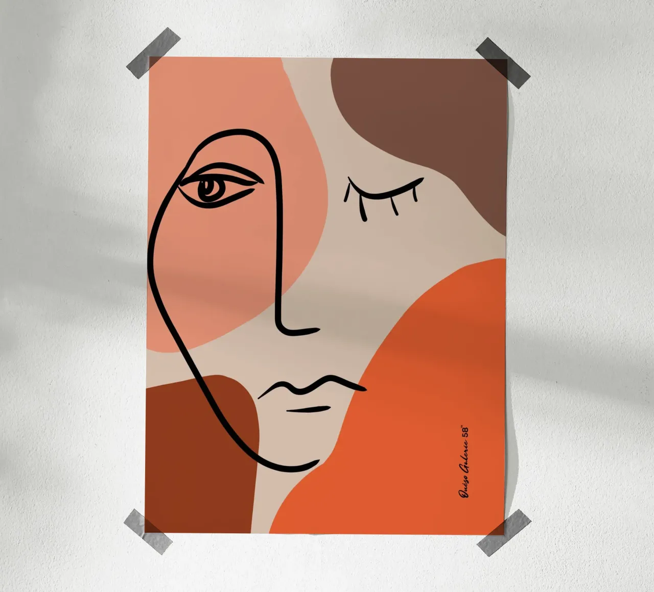 Whispering Waves poster con telaio in plastica da Mike Leymi