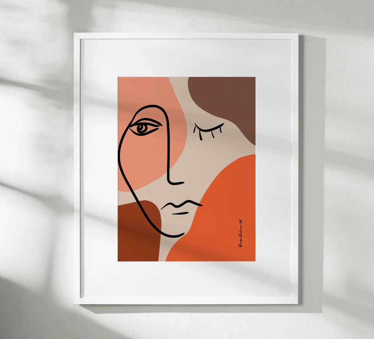 Whispering Waves poster con telaio in plastica da Mike Leymi