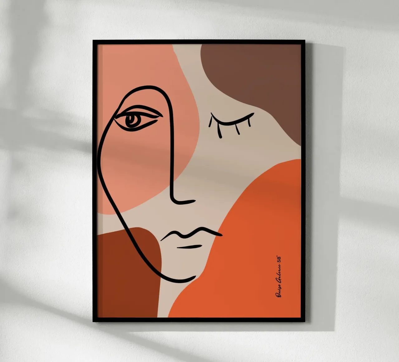 Whispering Waves poster con telaio in plastica da Mike Leymi