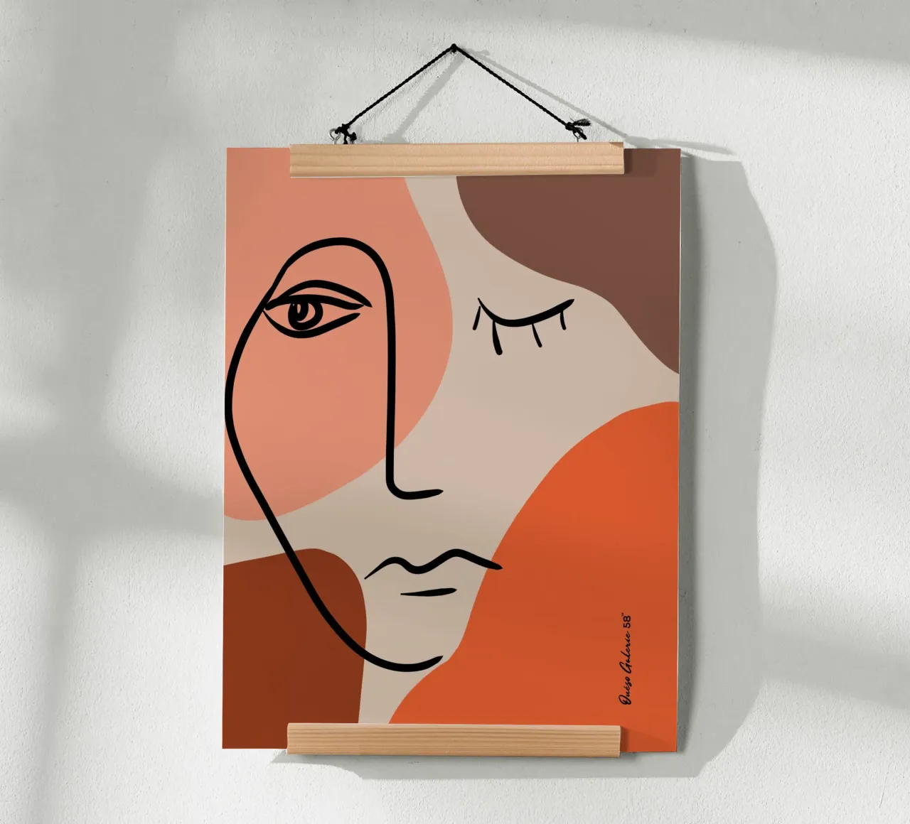 Whispering Waves poster con telaio in plastica da Mike Leymi