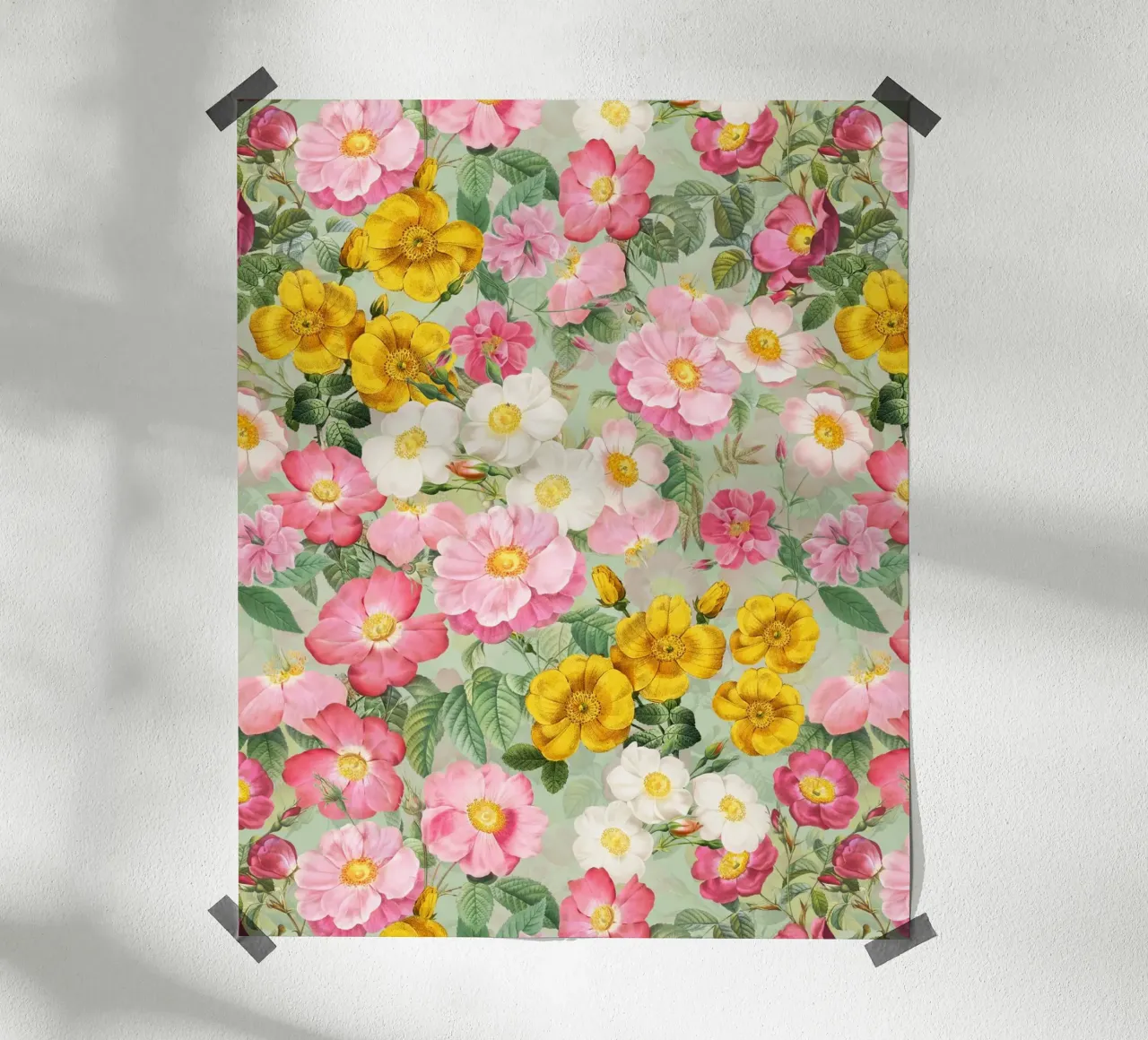Rose Redouté soleggiate Giardino estivo poster da Flower Garden - Uta Naumann