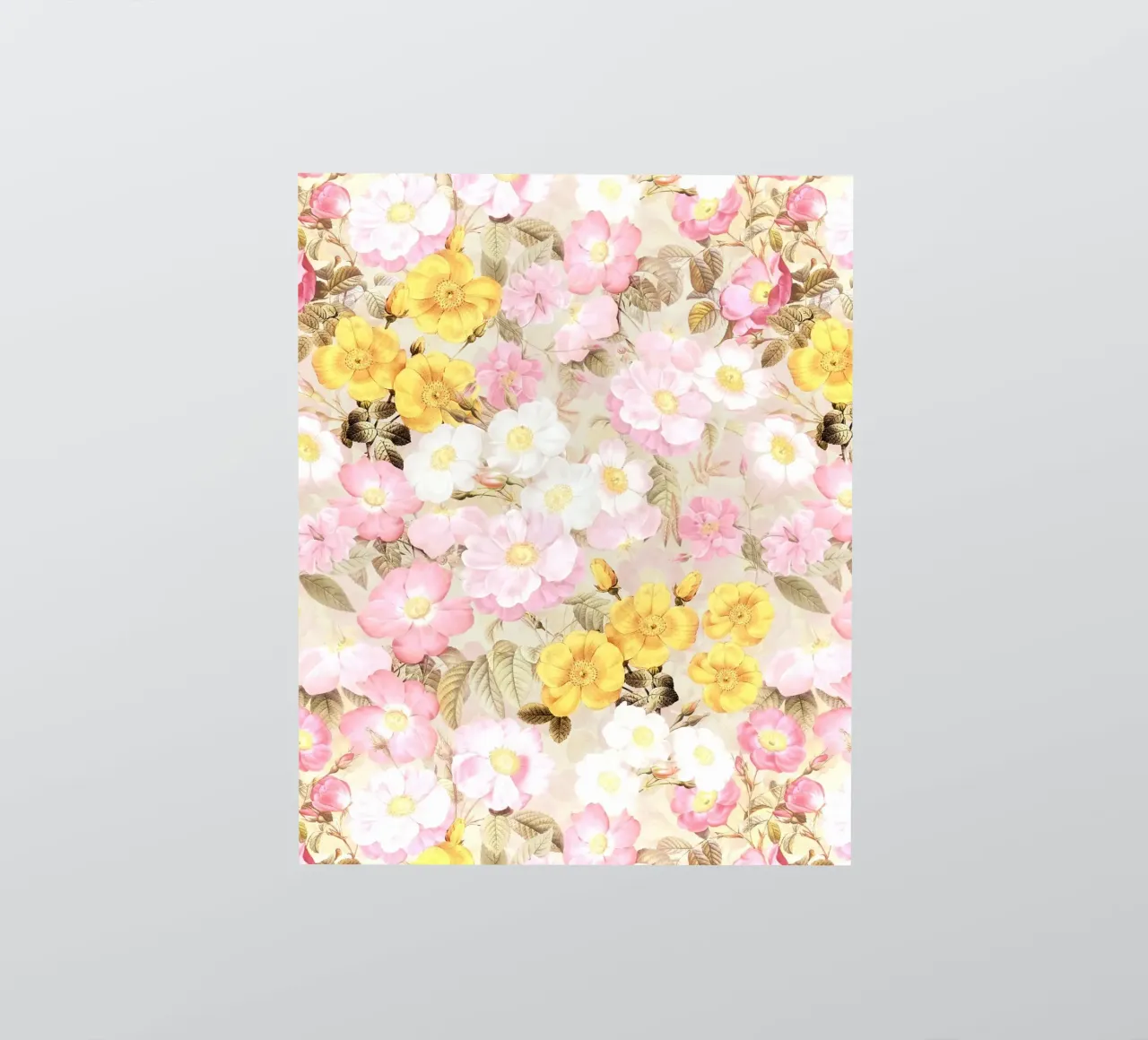 Blush Sunny Redouté Roses Summer Garden sticker by Flower Garden - Uta Naumann
