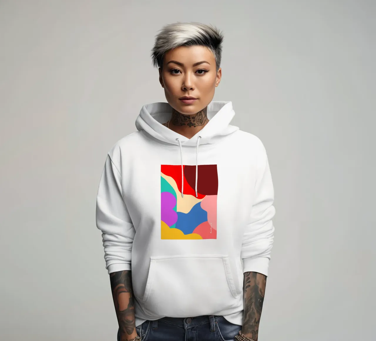 Dancing Shapes felpa con cappuccio da Mike Leymi