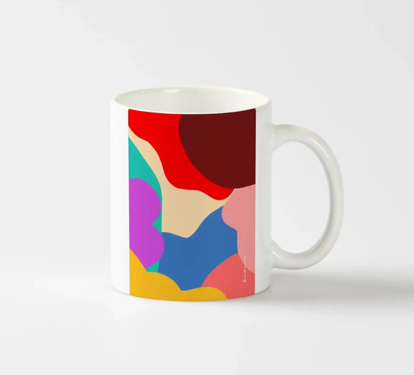 Dancing Shapes ceramic mug by Mike Leymi